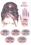 Hand, Haar & Body glitter stickers 14426 1