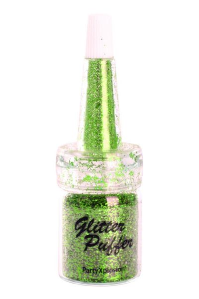 PartyXplosion Glitter Puffer Groen 43597